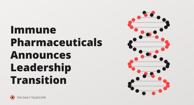 Immune Pharmaceuticals Announces Leadership Transition