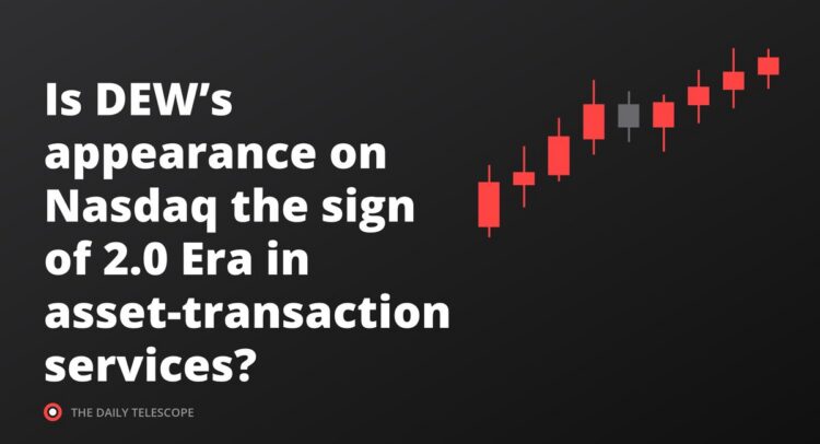 Is DEW’s appearance on Nasdaq the sign of 2.0 Era in asset-transaction services?
