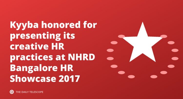 Kyyba honored for presenting its creative HR practices at NHRD Bangalore HR Showcase 2017